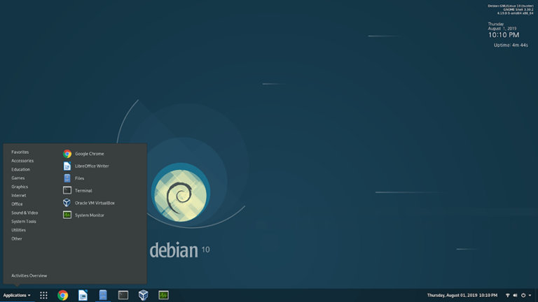 Как войти на рабочий стол debian